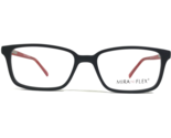 Miraflex Kinder Brille Rahmen Eros C.42m Schwarz Rot Rechteckig 48-16-130 - £59.82 GBP