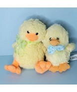 Yellow White Chick Duck Lot Of 2 Plush Stuffed Animal Easter Blue Tie Fa... - $19.79