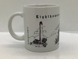 Lighthouses of New Jersey Coffee Mug Cup 12 oz. Royal River Co 1994 - £7.76 GBP