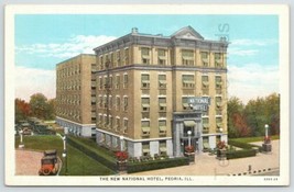 1900s Color Post Card Of The New National Hotel Peoria Illinois Vintage - £14.29 GBP