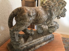 ANTIQUE MARBLE LION - $3,695.00