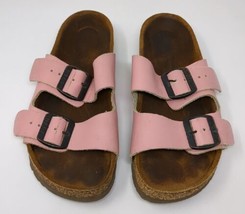 Naot Women&#39;s US 6 EU 37 Santa Barbara Leather Double Buckle Strap Sandals Pink - £39.65 GBP