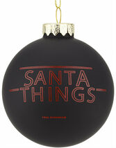 Tree Buddees Santa Things Funny Stranger Things Parody Glass Christmas O... - $14.95