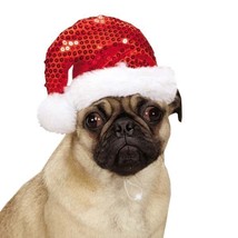 Red Sequin Santa Hats for Dogs Christmas Holiday Spirit Sequins Dog Hat ... - £11.59 GBP+