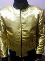 Superior Quality New-satin-Varsity-Jacket-with-satin-Sleeves - £53.38 GBP