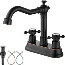 The Aolemi Double Cross Handles Bathroom Sink Faucet Is An, Hole Sink. - £50.15 GBP