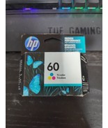 NEW Genuine OEM HP 60 TRI-COLOR Standard Yield Ink Cartridge CC643WN Exp... - £10.16 GBP