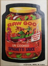  1974/ 6th S TOPPS WACKY sticker RAW GOO Un Cooked Spahetti Sauce - $35.76 MXN