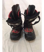 Children Youth Unisex Tech Deck Red Black Furry Lined Winter Boots USA 5... - $8.76