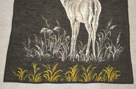 Vintage Biederlack Fleece Deer Stag Buck Throw Blanket Germany Brown Heavy 55X74 - £47.36 GBP