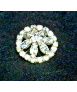 Vintage Small Weiss Round Rhinestone Brooch Pin-Lot P 70 - $16.50
