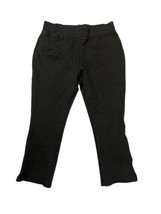 QUINCE Womens Ponte Pants Gray Stretch Capri Kick Flare Career Wear Comfort Sz L - £19.17 GBP
