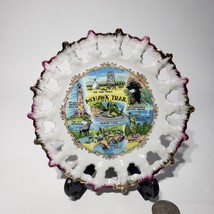 VTG Mohawk Trail 6&quot; Mass Reticulated Souvenir Plate Hairpin Turn Greyloc... - £15.11 GBP