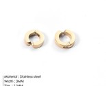 Inless steel ear buckle for women geometry metal gold color trend fashion earrings thumb155 crop