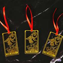 Gold-Plated Metal Bookmark Of The Fool Major Arcana Tarot Card | Witchy Spiritua - £13.91 GBP