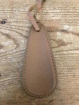 Tan Medium Brown Leather Stitched Shoe Horn - £15.00 GBP