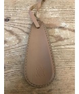Tan Medium Brown Leather Stitched Shoe Horn - £15.00 GBP