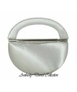 Anthony David Silver Satin Evening Bag with Swarovski Crystal Clasp - $713.42 MXN