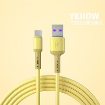 Fast Charging Type C Cable USB C Liquid Soft Silicone Data Cord For Huawei Xiaom - $7.31