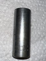 Vintage Wright 3526 Chrome Deep Socket, 3/8&quot; Drive, 6 Point, 13/16&quot; Made In Usa - $7.43