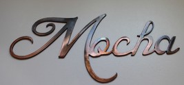Coffee Word - &quot;Mocha&quot; - Copper/Bronze Plated 10&quot; x 4 3/4&quot; - $12.33