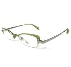 FACE A FACE Eyeglasses Frames LUCKY 1 911 Green Silver Cat Eye 47-20-140 - £148.96 GBP