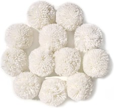 Pack of 12 Yarn Pom Poms for Hats 8CM 3INCH Party Supplies Handmade Craf... - £23.91 GBP
