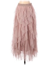 NWT by Anthropologie Evelyn Chéri Cheri in Rose Ruffled Tulle Midi Skirt S - £89.23 GBP