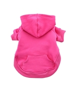 Flex Fit Hot Pink Fleece Hoodie with Rib Trim and Kangaroo Pocket Sizes ... - $34.28 CAD