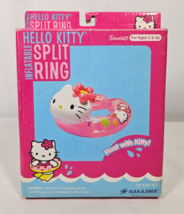 Vintage Hello Kitty Inflatable Split Ring Kids Pool Float Nakajima 22x20... - $29.95