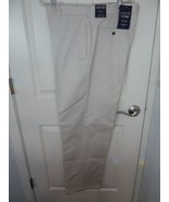 Izod Golf SportFlex Pants Men 36x34 off white  Flat Front no wrinkle met... - €17,61 EUR