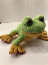 Ganz Webkinz Tree Frog Green Yellow Plush Toy Stuffed Animal - £5.53 GBP