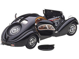 1938 Bugatti Type 57SC Atlantic w Disc Wheels Black 1/43 Diecast Car Autoart - £181.41 GBP