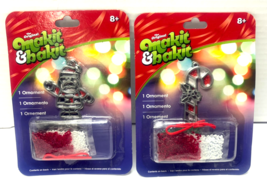 Makit &amp; Bakit Set of two Vintage Ornaments Santa &amp; Candy Cane Craft Kit NEW - €12,81 EUR