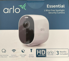 Arlo - VMC2030-100NAS - Essential Wireless Security Spotlight Camera - White - £111.61 GBP