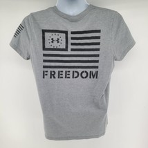 Under Armour The Classic Freedom T Size L Gray Muscle Shirt - $15.79