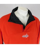 NHl Washington Capitals Men Reversible Red Black 1/4 Zip Fleece Pullover... - £26.67 GBP