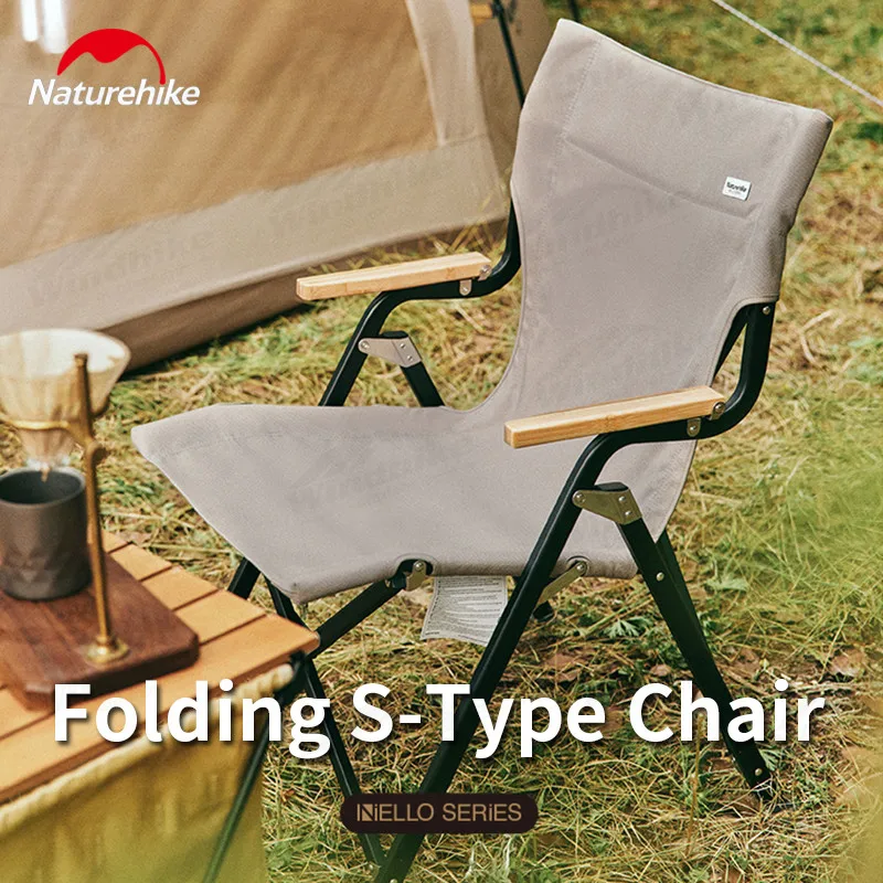 Naturehike Portable Folding S-Type Camping Chair Outdoor Beach Picnic Fishing - £221.96 GBP