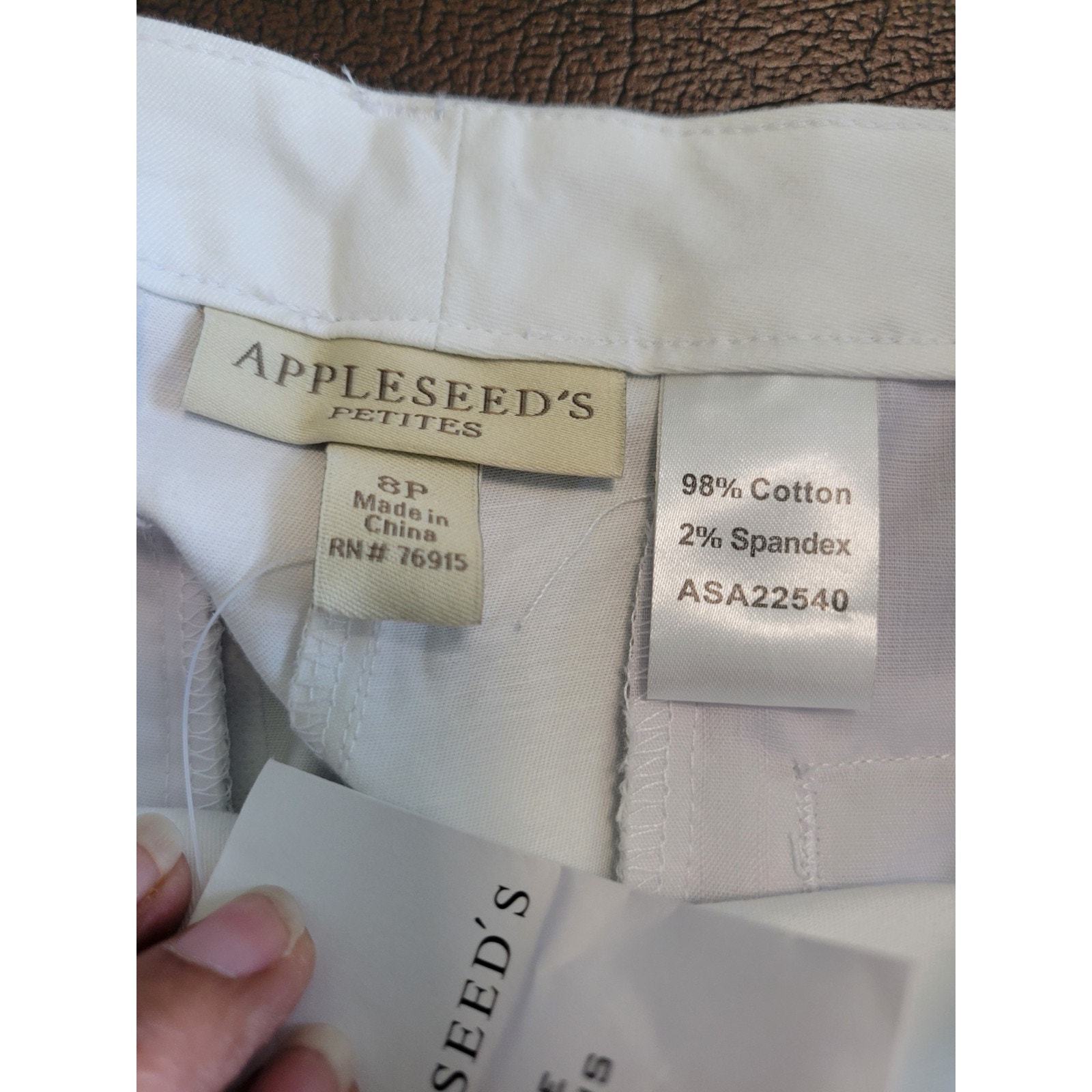 NWT Appleseeds White Linen Blend Pants Size 8P Cotton Classic Item image 6