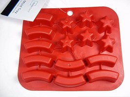 Stars &amp; Stripes Flag silicone mold ice cube tray candy chocolate Red - £3.09 GBP