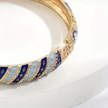 Blue Enamel Bangle Bracelet ! - £7.07 GBP