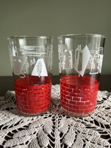 MCM Glassware | Retro Kitchen Appliances &amp; Utensils Red Brick |Drinking Glasses - $11.87