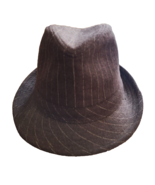 Wool Hat Men&#39;s S/M Pin Striped Blend Brown Trilby Fedora Great Shape Hat... - $20.42