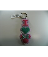 Classic Disney I Love Minnie Mouse Head Ears Heart Rubber Silicone Keych... - $21.22 CAD