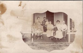 Granville Pennsylvania RPPC Edwardians Farnham Family on Porch 1907 Postcard Z19 - £15.62 GBP
