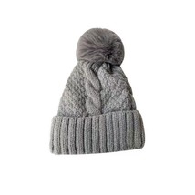 Plush Winter Women Cap Warm Thick Knitted Classic Ladies Cap Beanies Skullies - £16.63 GBP