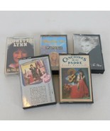 Lot of 5 Women Country Music Cassettes Linda Ronstadt Tammy Wynette Doll... - £15.44 GBP