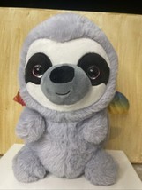 KellyToy Sloth Plush Stuffed Animal 11 Inch Chubby w/Rainbow Wings Fantasy Pets - $9.65