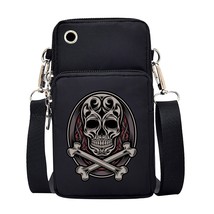 Mini Waterproof Mobile Phone Bag Skull Pattern Lipstick Wallet Pouch  for IPhone - £49.83 GBP