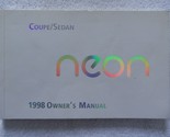 1998 Dodge Neon Owners Manual [Paperback] Dodge - £27.05 GBP